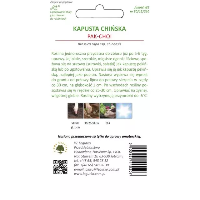 Kapusta Chińska Pak Choi
