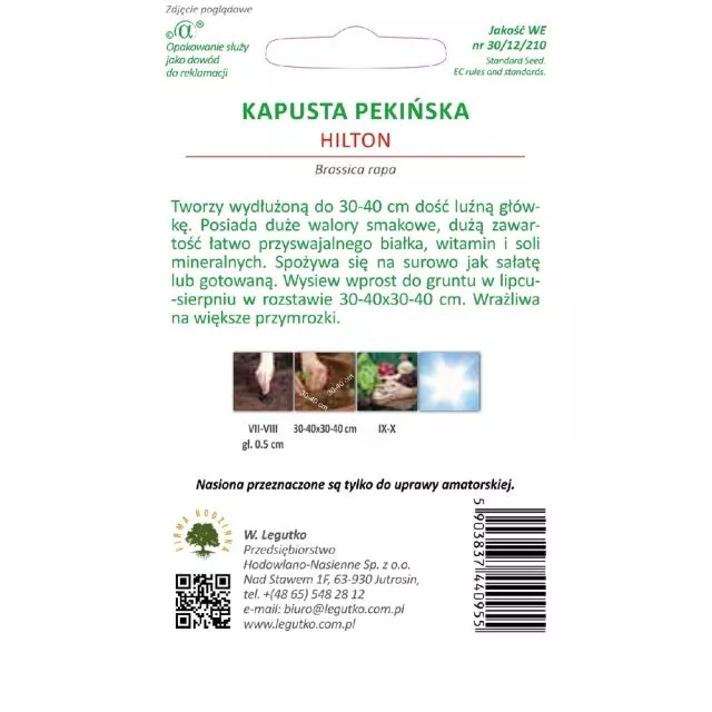 Kapusta Pekińska Hilton  0,5 g - obrazek 2