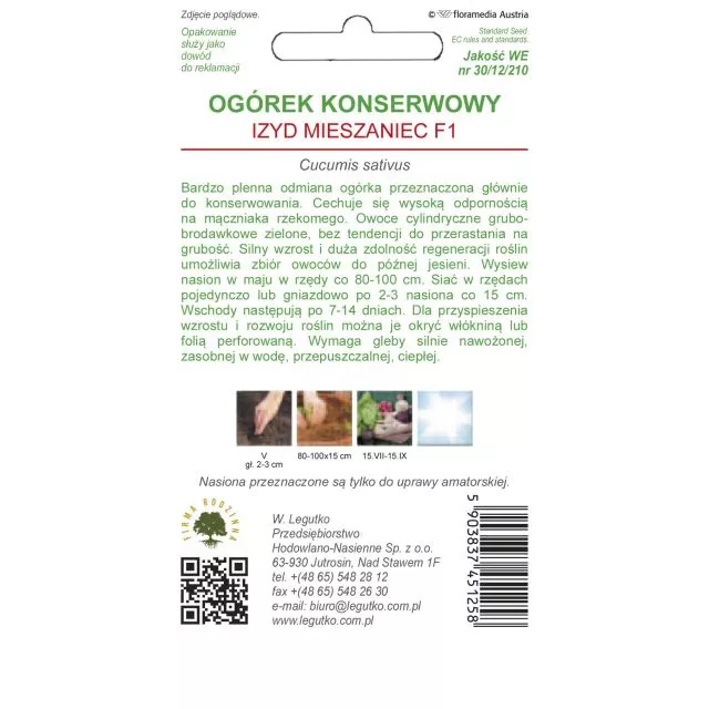 Ogórek konserwowy Izyd mieszaniec F1 5 g - obrazek 2
