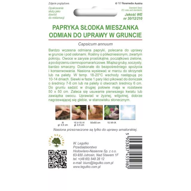 Papryka słodka mieszanka odmian