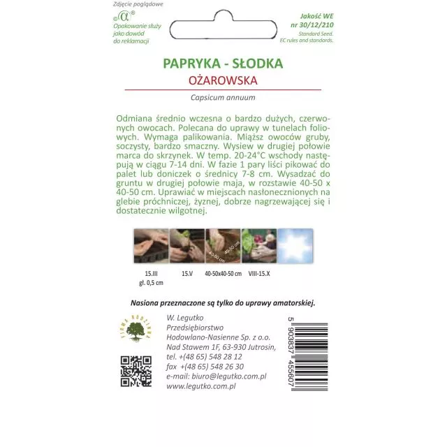 Papryka słodka Ożarowska