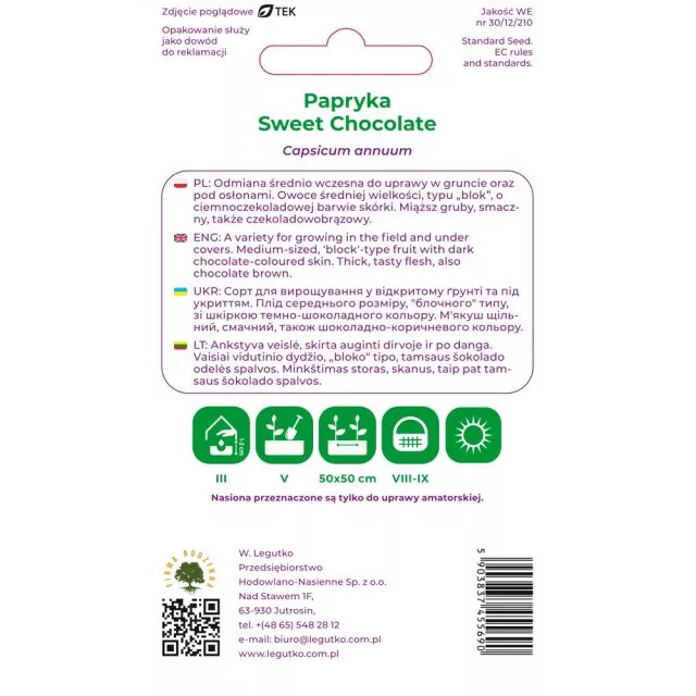 Papryka słodka Sweet Chocolate