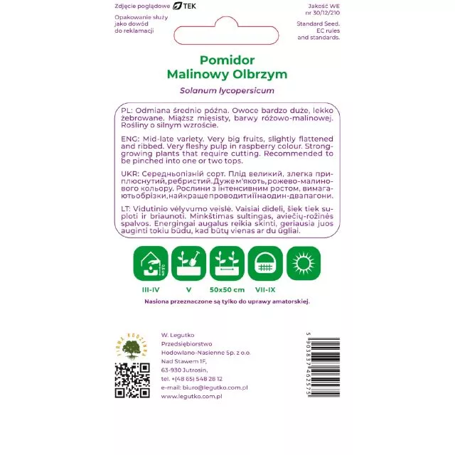 Pomidor Malinowy Olbrzym