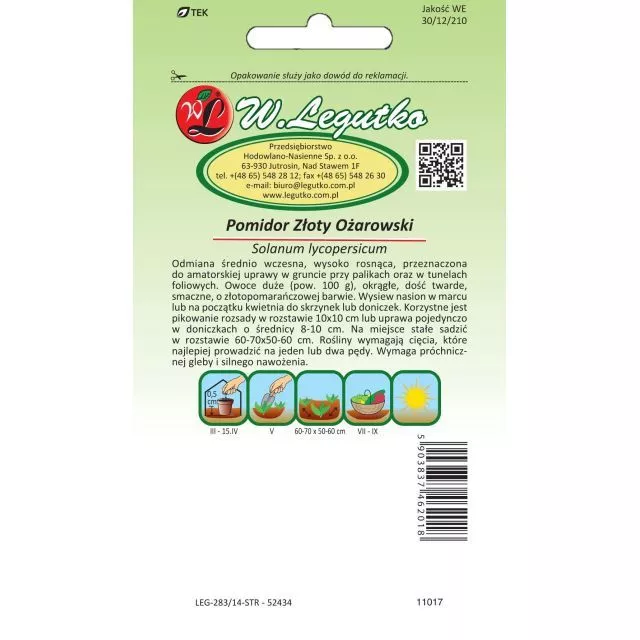 Pomidor Złoty Ożarowski 0,5 g - obrazek 2