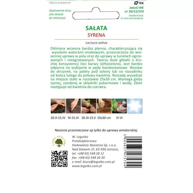 Sałata Syrena 1g - obrazek 2