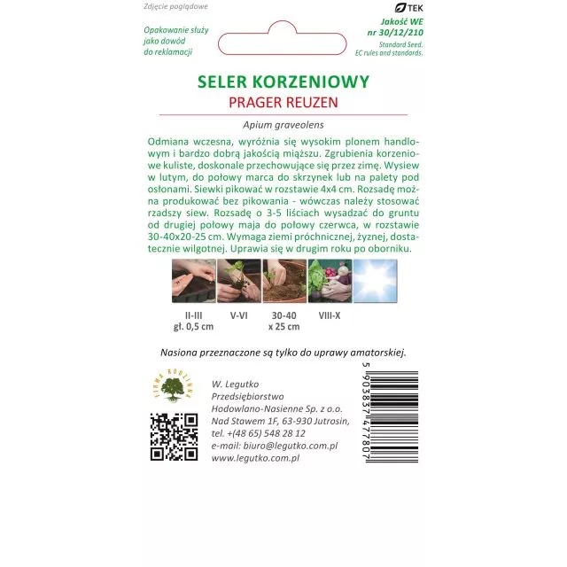 Seler korzeniowy Prager Riesen 1.2 g - obrazek 2